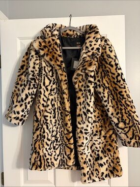 QED London Black Lined Coat with Branded Tag